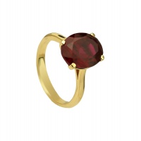RUBY CLASSIC OVAL YELLOW GOLD RING