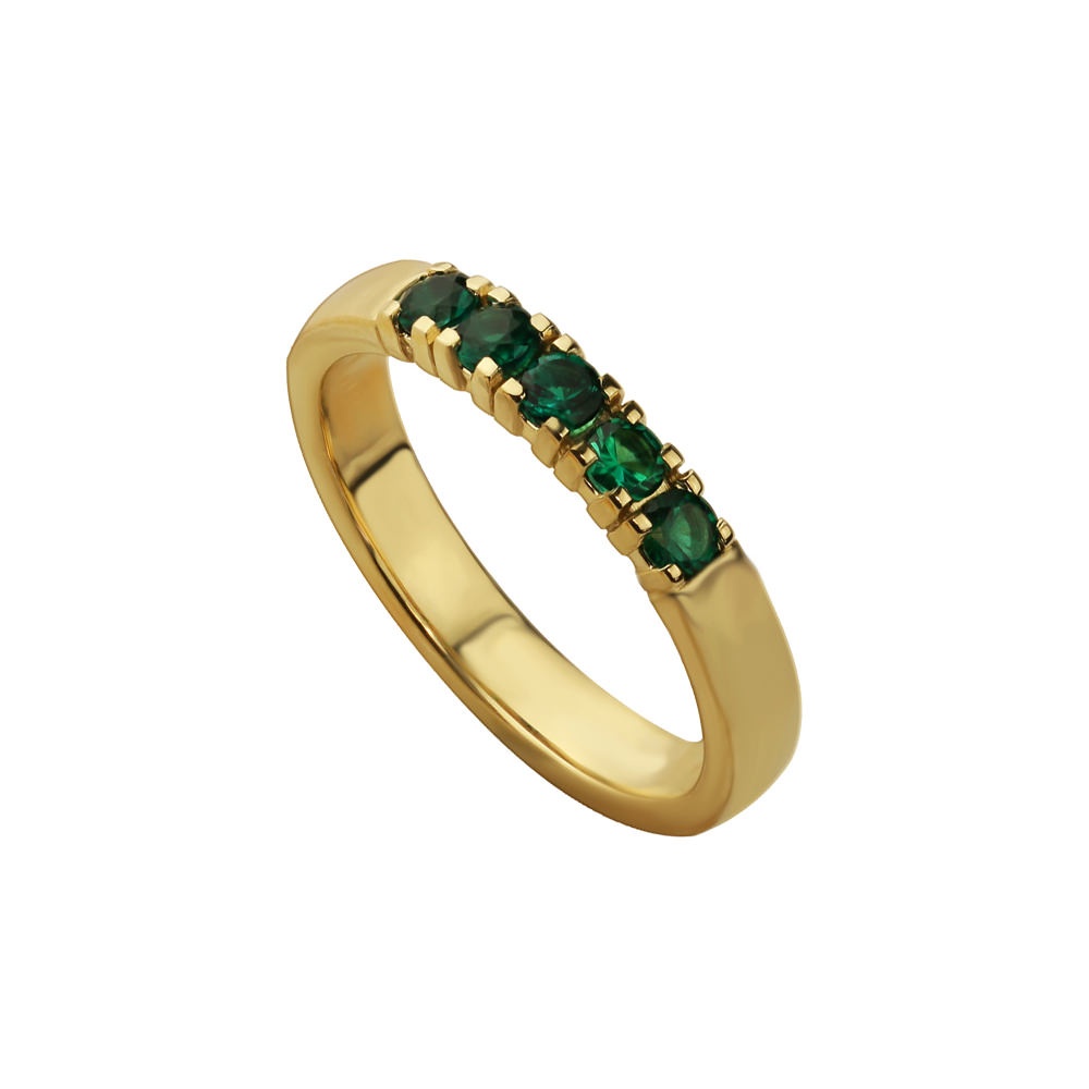 EMERALD-HALF-PAVE-BAND