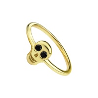 BLACK DIAMOND SKULL RING