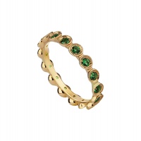 EMERALD ROSE GOLD ETERNITY BAND