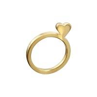 HEART EDGE YELLOW GOLD RING