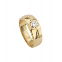 MENS CLASSIC HONEYOCOMB YELLOW GOLD RING