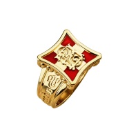 MENS INITIALS HERALDIC RING