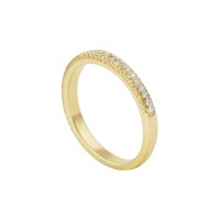 PAVE MOTIF YELLOW HALF ETERNTIY BAND