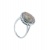 AGATE BRIO HALO WHITE GOLD RING