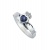 AMETHYST HEART HOLDING WHITE GOLD RING