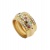 COLURED STONES HALF WIDE BAND