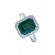 EMERALD HALO WHITE GOLD RING