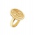 PERSONALISED INITIAL ROUND YELLOW RING