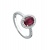 RUBY HALO PAVE WHITE GOLD RING