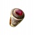 RUBY MENS OVAL PERSONALISED YELLOW GOLD RING