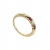 RUBY TRILOGY YELLOW GOLD RING
